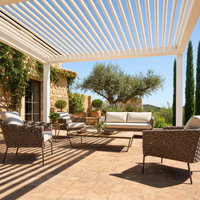 Pergola de jardin Jiake avec toit à lames motorisées en aluminium pour jardin, patio, CE SGS OEM, vente en gros, usine