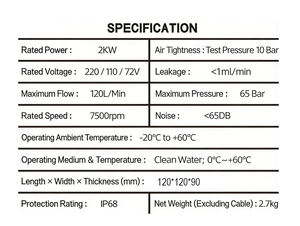 Pompe submersible centrifuge portable IPUM neuve avec <span class=keywords><strong>protection</strong></span> IP68, 2KW, VFD, télécommande, ultra haute pression, moteur à flux axial - Product Image 4