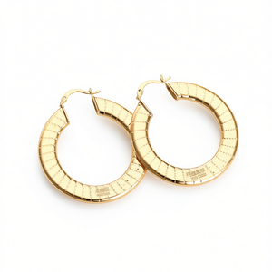Aros de Oro E4428, Clásicos, Chapados en Oro, Unisex, para Uso Diario, Joyería Fina - Product Image 1
