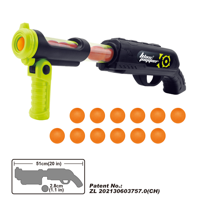 Shooting Play PVC Toy Foam Blasters Air Pump Popper Guns with Foam Ball Popper Fun Air Guns Toy