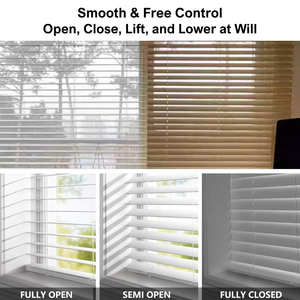 Henglics حديث أفقي مقاوم للماء خشبي يدوي مخصص مصنوع من خشب الباس الصناعي شرائح بنافذة فرنسية مدمجة - Product Image 3