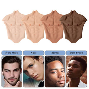 Artificial fuerte Abdominal Artificial simulación pecho músculos vientre seis paquete silicona músculo traje Cosplay <span class=keywords><strong>Anime</strong></span> músculo traje - Product Image 2