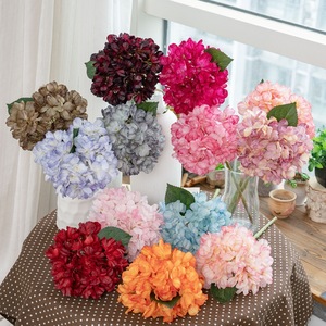 Fiori di <span class=keywords><strong>Ortensia</strong></span> Bianchi e Blu Artificiali in Seta, Grandi Dimensioni, per Decorazioni Matrimoniali e Autunnali - Product Image 1