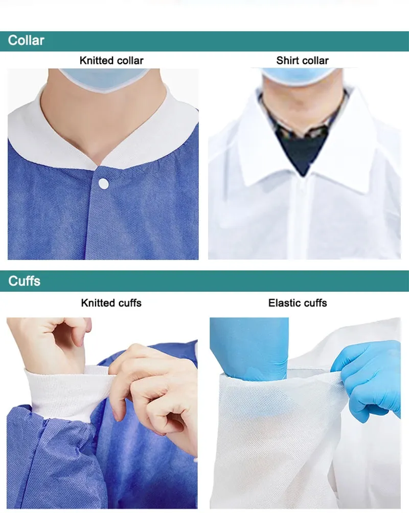 무료 샘플 보호 작업복 실험실 코트 의사 코트 병원 유니폼