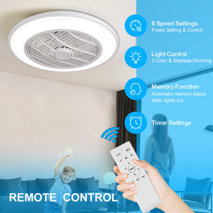 Yesheng xd308 hiện đại RGB LED trần ánh sáng quạt với AC động cơ từ xa & điều khiển bằng giọng nói thông minh ánh sáng tiếng ồn thấp (29 dB) - Product Image 5