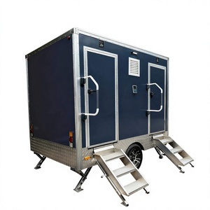 Remorque Toilettes Mobiles de Luxe Portables 3 Cabines avec Ventilation Commerciale, Système de <span class=keywords><strong>Chauffage</strong></span> et Réservoir d'Eau Fraîche pour Camping et Parcs - Product Image 1