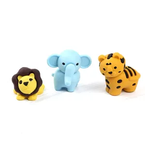 Soododo xdda121 Tùy Chỉnh 3D Điên Khá Tiger Hình Bút Chì Động Vật Jumbo Eraser Cho Sinh Viên