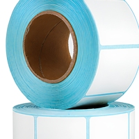 Rouleaux de papier pour étiquettes thermiques 60x40mm*1000, taille et logo personnalisés, livraison rapide, échantillon gratuit, autocollant adhésif, bonne qualité