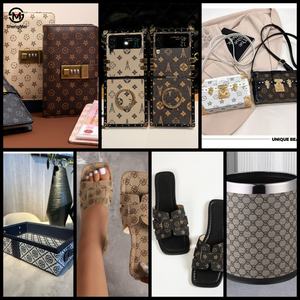 Ecológico PVC Vinilo Cuero Diseñador Marca Látex Impresión digital Imitación Tapicería artificial para muebles en relieve para bolsas - Product Image 4