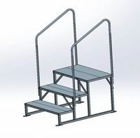 LA LA-36, main courante très vendue, pour la maison, 2 marches, marches pour spa, portable, camping-car, voyage, remorque, véranda, échelle extérieure