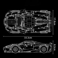 50029 Modèle de voiture de sport de course super performante 720s High-Tech MOC, Kits de construction DIY en briques, Jouets pour garçons, Ensembles de blocs de construction