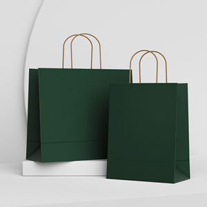 Vente chaude Sacs en papier d'emballage pour cadeaux personnalisés biodégradables recyclables avec poignée Sacs en papier kraft noir - Product Image 2