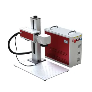 Mesin penanda laser serat jenis split perangkat keras huruf mesin pengodean inkjet produk logam peralatan menandai