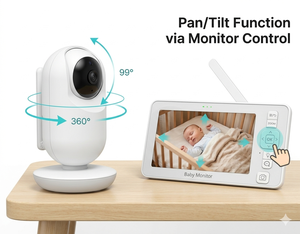 กล้องวงจรปิดอัจฉริยะ KT726W Tuya Smart WiFi สำหรับเด็ก หน้าจอ 7 นิ้ว ความละเอียด 720P HD พร้อมระบบตรวจจับเสียงร้องไห้ด้วย AI และบันทึกวิดีโอแบบ Screen Capture - Product Image 6