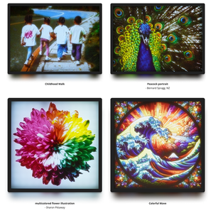 3DSWAY Bambu Lab Kit de carte de rétroéclairage LED Lithophane PLA CMYK Bundle 3D Print Photo 96/192x144mm DIY Model KC009/KC010 - Product Image 3