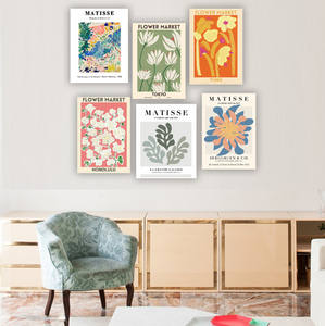 <span class=keywords><strong>Stampe</strong></span> d'arte da parete moderne <span class=keywords><strong>di</strong></span> grandi dimensioni in stile <span class=keywords><strong>Matisse</strong></span> - Dipinti decorativi e poster su tela con fiori astratti per l'arredamento della casa - Product Image 1