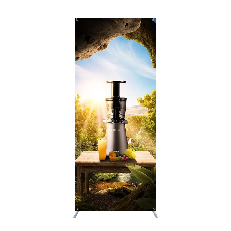 Promotionele Statief Hoge Kwaliteit Aluminium Bamboe X Stand Indoor Poster Formaat Voor 60X160 Cm/80X180 Cm