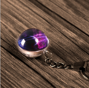 Güneş sistemi gezegen anahtarlık Galaxy bulutsu uzay anahtarlık ay toprak güneş Mars sanat resmi çift taraflı cam top anahtarlık - Product Image 4