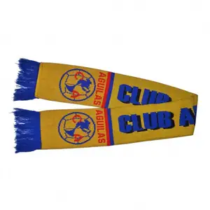 Роскошный дизайнерский футбольный трикотажный зимний шерстяной шарф с логотипом на заказ для женщин