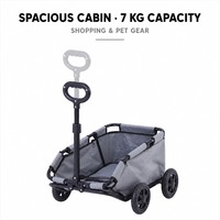 Chariot pliable en PVC pour petits animaux de compagnie, léger et portable, pour chats et chiens, idéal pour le camping et les voyages