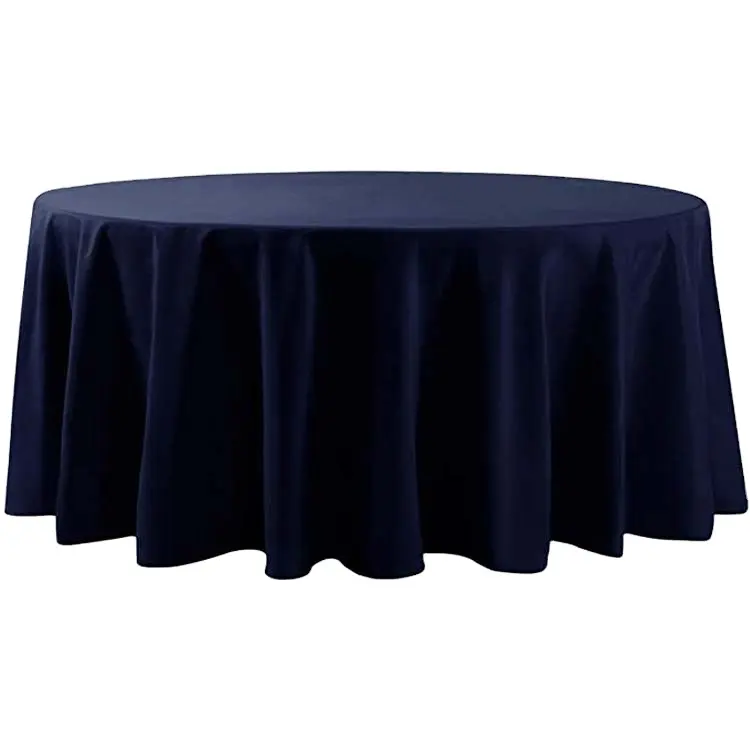 Nappe de buffet ronde imperméable de polyester lavable de luxe de partie 120 pour des décorations de mariages