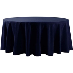 <span class=keywords><strong>Nappe</strong></span> Ronde en Polyester Luxe Imperméable et Lavable de 120 cm pour Mariage, Fête et Décorations de Table de Buffet - Product Image 1