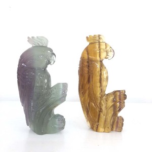Figuras de Aves de Cristal de Fluorita Natural Talladas a Mano para Decoración, Venta al Por Mayor - Product Image 2