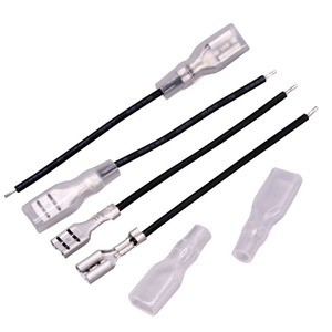 6.3mm Male Female <b>Electrical</b> Wire Cable Crimp Terminal Connectors <b>Kit</b> with Insulation Sheath - Product Image 3