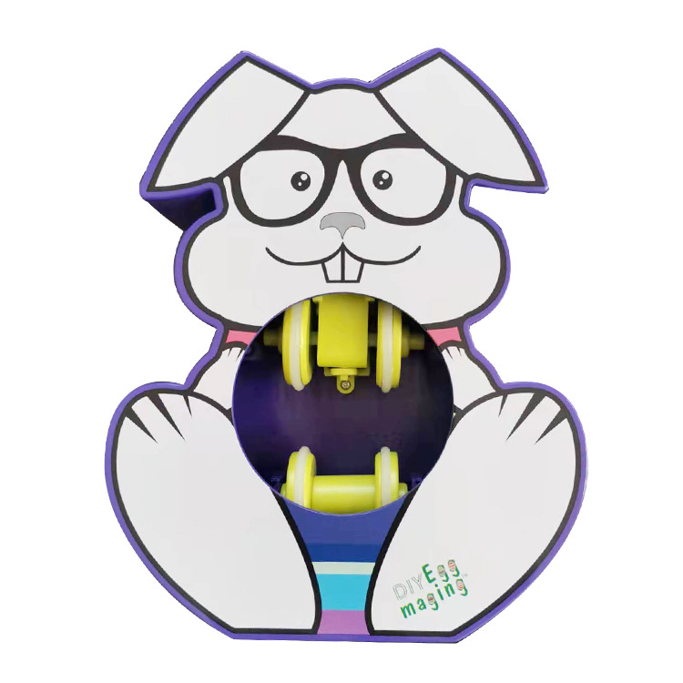 Purple rabbit painting real egg