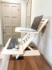Portable Plywood Laptop Stand Height Adjustable Notebook <strong>Riser</strong> Holder Rack <strong>for</strong> <strong>Bed</strong> and Office - Product Image 2