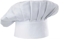Chapeau de chef de cuisine professionnel classique personnalisé, unisexe, blanc, élastique, réglable, casquette de boulanger