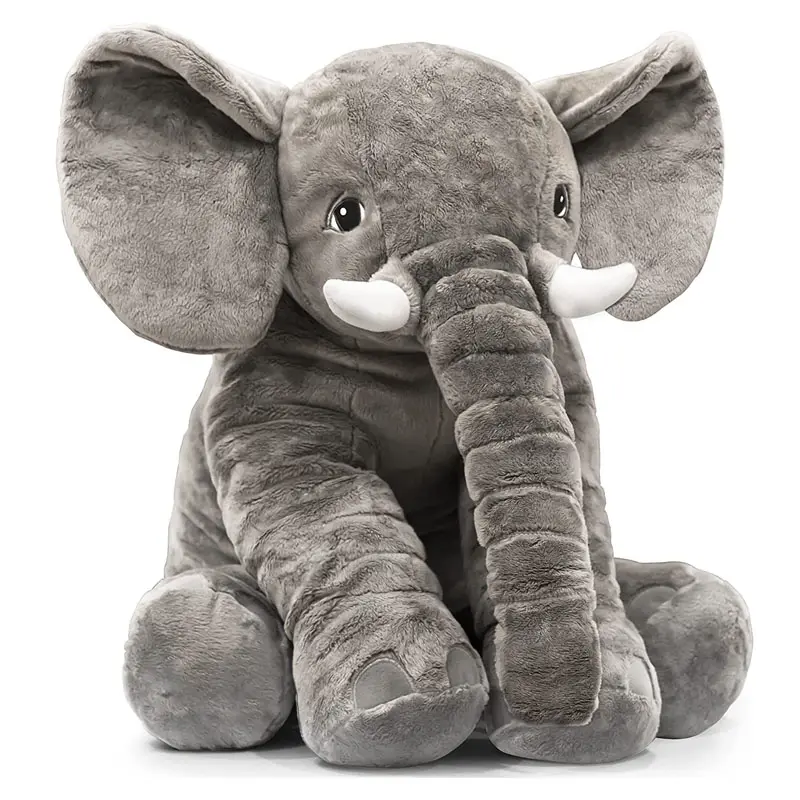 90cm Cute Big Size Stuffed Baby Elephant Pillow Plush Toy for Girlfriend Children Christmas Gift