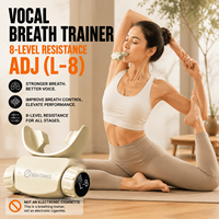 Entraîneur respiratoire à résistance réglable pour les passionnés de fitness, 8 niveaux, améliore la force des muscles respiratoires, augmente l'endurance