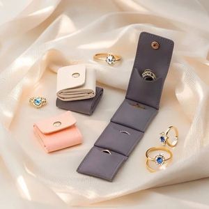 Mini Travel Jewelry Organizer Pouch Waterproof Durable Foldable <b>Earring</b> and Ring Storage Bag for Women Stylish and Fashionable - Product Image 2