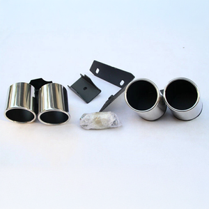 Pièces de voiture Diffuseur arrière Sline avec embout d'échappement pour Audi A4L Non-S-Line B8.5 2013-2015 2016 Pièces de pare-chocs arrière en nid d'abeille - Product Image 2