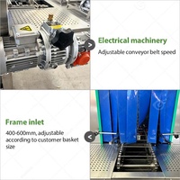 Laveuse industrielle pour caisses en plastique alimentaire, plateaux à œufs, paniers à fruits, paniers de manutention et boîtes de rangement en plastique, utilisable en machine à laver