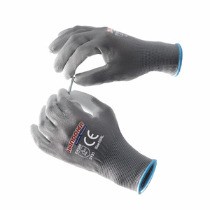 <b>Garden</b> Industrial Construction Anti Slip 13 Gauge Polyester Knitted PU Coated Assembly Customizable Work Safety Gloves - Product Image 2