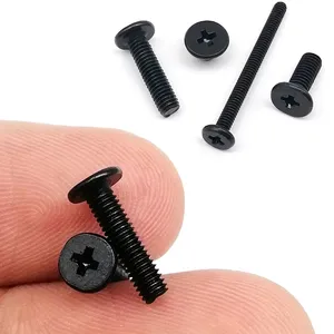 M1.2 M1.4 M1.6 M2 M2.5 M3 <b>M4</b> Black Small Phillips Ultra Thin Wafer Flat Head <b>Screw</b> Bolt for Laptop Notebook Phone Glasses - Product Image 2