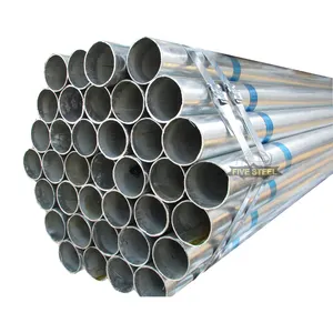 Eisen-Stahl-verzinktes Rohrpreise 1/2-8 Zoll silberne runde ERW-Konstruktion Strukture heißgewalztes verzinktes Rohr runde Form