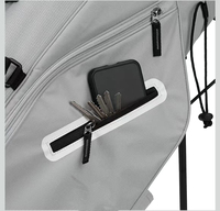 Sac de golf BA BA-694 personnalisé avec logo, 5 compartiments, en cuir PU imperméable blanc et noir, accessoires de golf personnalisables
