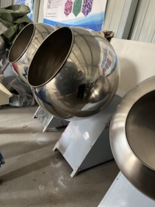 Máquina de recubrimiento de azúcar de grano de café cacahuete Harina de nuez de chocolate redonda - Product Image 6