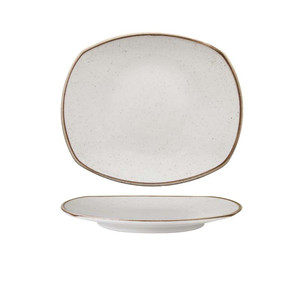 Assiette plate beige artisanale 29,5 × 25,4 cm rectangulaire Corona Pp1605722912 - Product Image 1