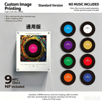 Boîte à musique en acrylique avec enregistreur CD, disque rotatif magnétique personnalisé avec capteur NFC, aimant de réfrigérateur audio