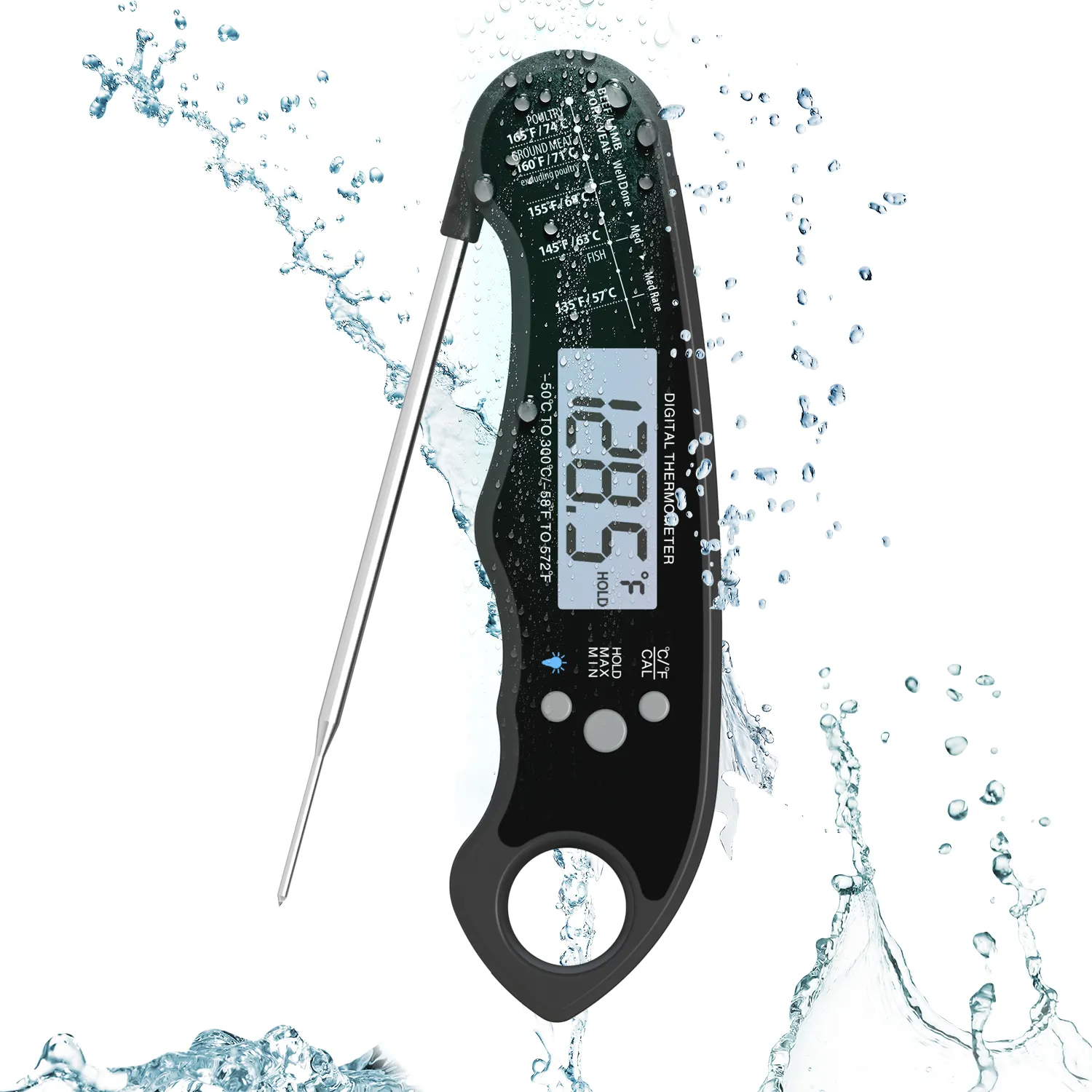 Digitale Instant Leesbare Thermometer Keuken Koken Snoep Voedsel Thermometer Met Magneet Achtergrondverlichting