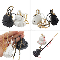 Mini accessoires de maison de poupée de haute qualité sacs à bandoulière miniatures noir blanc OB11 accessoires de poupée sac à dos de poupée