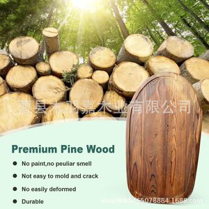 Premium Pine Wood Oval Storage Tray Unfinished Solid Wood <b>Kitchen</b> Countertop Stand Type Durable - Product Image 1