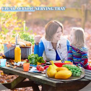 <span class=keywords><strong>Acrylic</strong></span> Khay Tròn Với Xử Lý Mạnh Mẽ Rõ Ràng Vòng Phục Vụ Trang Trí Vòng Tròn Khay Cho Nhà Bếp Phòng Tắm Vanity Cà Phê - Product Image 5