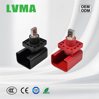 Connecteur de borne de batterie automobile traversant le mur LVMA LMZZ 150A 300A, courant élevé, tout en cuivre, pour stockage d'énergie au lithium mural