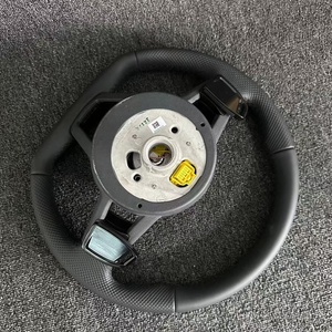 Volante Deportivo Personalizado R-Line de Fondo Plano, Completamente en Cuero, para Volkswagen VW Passat Golf 7 MK7 Mk7.5 <span class=keywords><strong>Polo</strong></span> Tiguan Jetta <span class=keywords><strong>GTI</strong></span> - Product Image 5