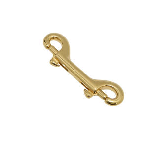 Double-Ended Hanging High Polished Solid Brass Snap Hook Bronze Carabiner Keychain Bag Parts Accessories Portable <strong>Casting</strong> - Product Image 5